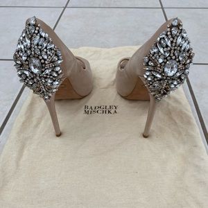 Badgley Mischka Kiara crystal open toe pump